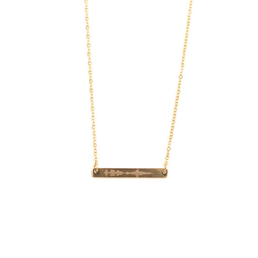 Collier barre horizontale dorée